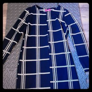 Blue and white light coat. S